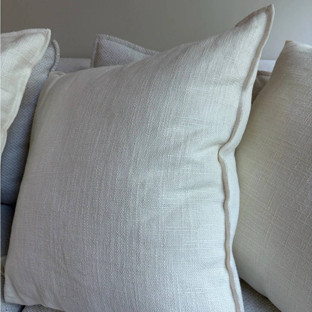West Elm Linen Throw Pillows (Two Pillows)